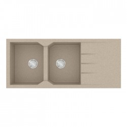 Sanitec Ultra Granite Νεροχύτης 800 (116x50) 2B 1D Sabbia