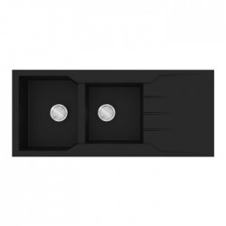 Sanitec Ultra Granite Νεροχύτης 801 (116x50) 2B 1D Nero