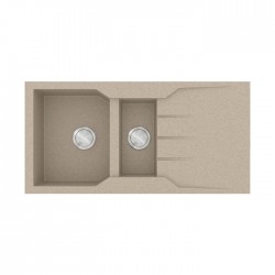 Sanitec Ultra Granite Νεροχύτης 802 (100x50) 2 1/2B 1D Sabbia