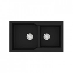 Sanitec Ultra Granite Νεροχύτης 804 (86x50) 2B Nero