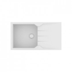 Sanitec Ultra Granite Νεροχύτης 814 (86x50) 1B 1D Bianco