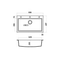 Sanitec Ultra Granite Νεροχύτης 815 (70x50) 1B Pietra