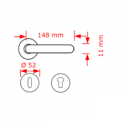 VIOBRASS 89243 Inox Matt με Μαύρο Ματ Ροζέτα Φ52