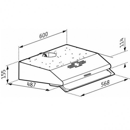 PYRAMIS Απορροφητήρας Απλός Essential 60cm με 2 Μοτέρ Inox