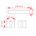 VIOBRASS BETA Ροζέτα 134x52x52mm