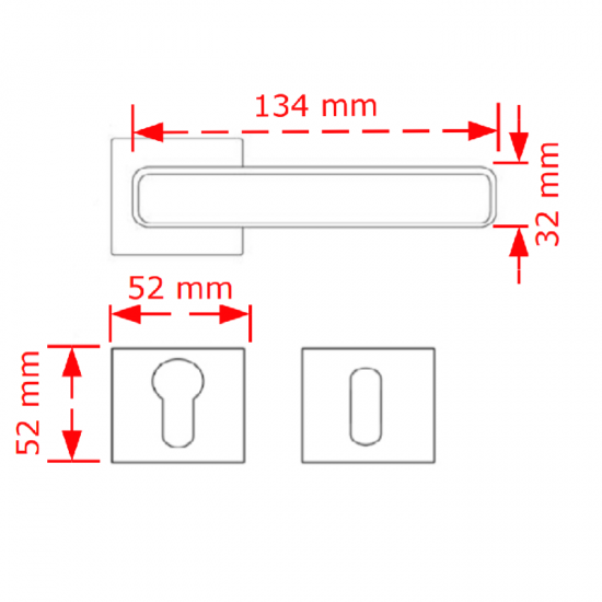 VIOBRASS BETA Ροζέτα 134x52x52mm