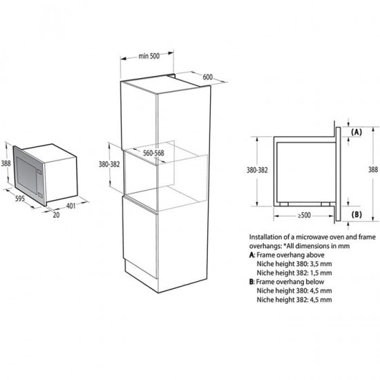 GORENJE Φούρνος Μικροκυμάτων 738324 Λευκός BM251SG2WG