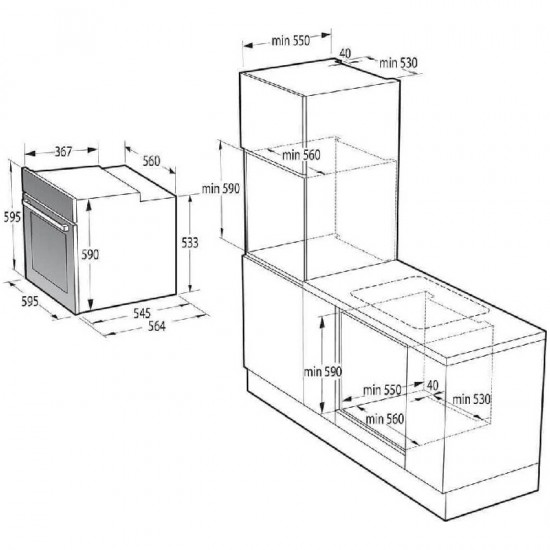 GORENJE Φούρνος 738002 INOX BO6717E03X