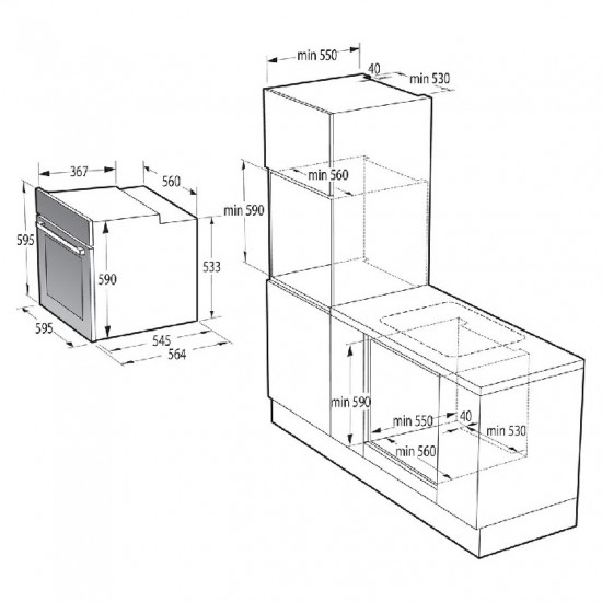 GORENJE Φούρνος 738004 INOX BOS6737E13X