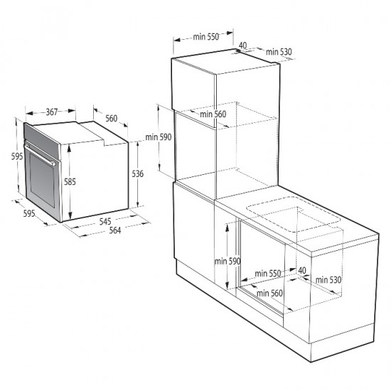 GORENJE Φούρνος 738440 Μαύρος BOSX6737E13BG