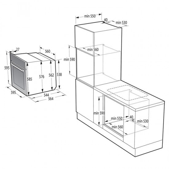 GORENJE Φούρνος Ατμού Pyro 739571 Μαύρος BPSAX6747A08BGWI