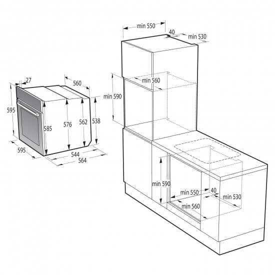 GORENJE Φούρνος Ατμού 739567 INOX BSA6747A04XWI