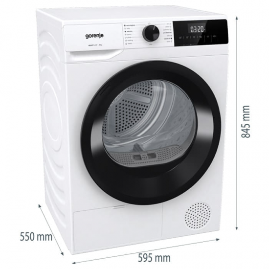 GORENJE Ελεύθερο στεγνωτήριο ρούχων με αντλία θερμότητας 8 kg 20014507 DHNE82