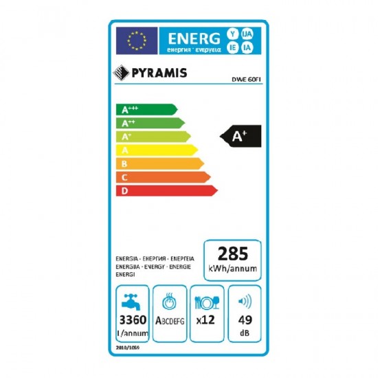 PYRAMIS Πλυντήριο Πιάτων DWE 60FI Πλήρως Καλυπτόμενο