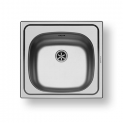 PYRAMIS Ανοξείδωτος Νεροχύτης BASIC E33 (46,5x43,5) 1B Σαγρέ