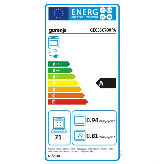 GORENJE Κουζίνα 740939 INOX GECS6C70XPA