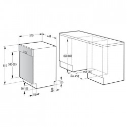 GORENJE Πλυντήριο Πιάτων 740035 SI45 GI520E15X Μερικώς Καλυπτόμενο GORENJE Πλυντήριο Πιάτων 740035 SI45 GI520E15X Μερικώς Καλυπτόμενο
