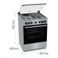 GORENJE Κουζίνα ΓΚΑΖΙΟΥ 3+1 740624 INOX GK6B41XD