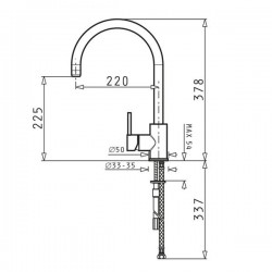PYRAMIS Μπαταρία Κουζίνας Gusto Χρωμέ