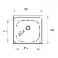 MAIDTEC Ανοξείδωτος Νεροχύτης INSET (50X50) 1B Σατινέ