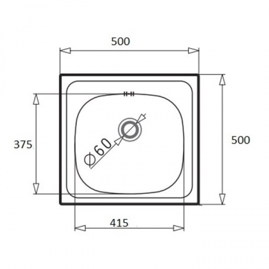 MAIDTEC Ανοξείδωτος Νεροχύτης INSET (50X50) 1B Σατινέ