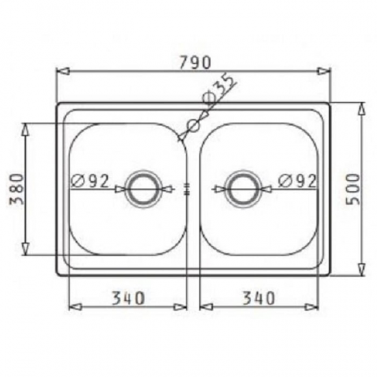 MAIDTEC Ανοξείδωτος Νεροχύτης INSET (79X50) 2B Σατινέ