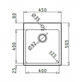 MAIDTEC Ανοξείδωτος Νεροχύτης INSET LEDGE (45X50,5) 1B Γυαλισμένο