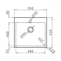 MAIDTEC Ανοξείδωτος Νεροχύτης INSET LEDGE (55X50,5) 1B Γυαλισμένο