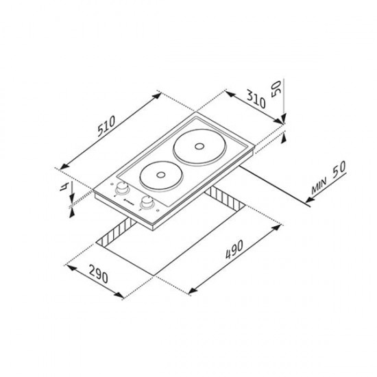 PYRAMIS Εστία Ηλεκτρική Inox 247