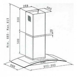 MAIDTEC Απορροφητήρας Nadoro MT 90cm