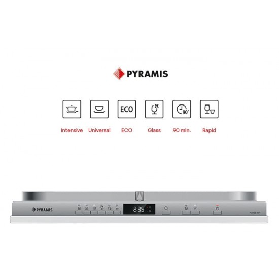 PYRAMIS Πλυντήριο Πιάτων PDWDE 60FI Εντοιχιζόμενο