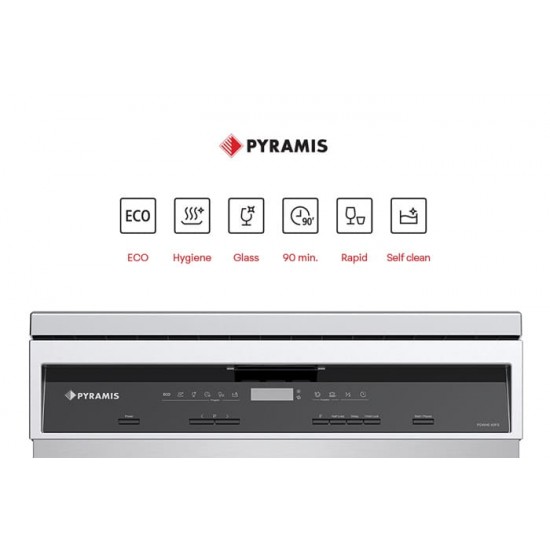 PYRAMIS Πλυντήριο Πιάτων PDWHE 60FS Ελεύθερο
