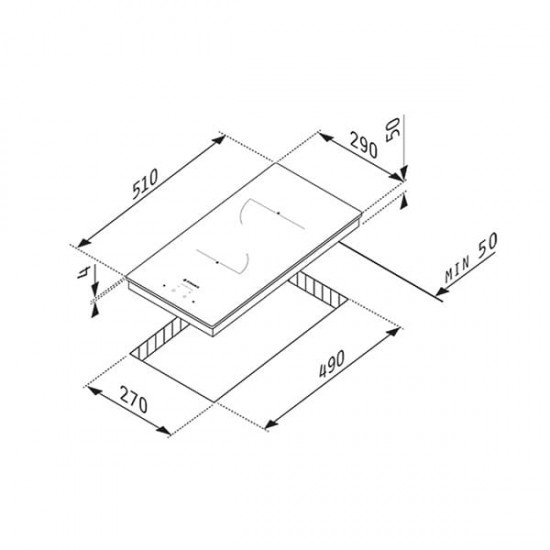 PYRAMIS Εστία Κεραμική Αφής Χωρίς Πλαίσιο PHC31210FMB