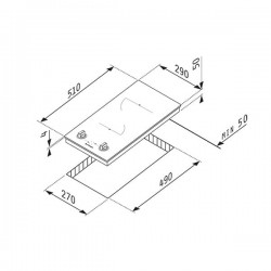 PYRAMIS Εστία Κεραμική με Κομβία χωρίς Πλαίσιο PHC31213FMB