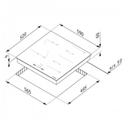PYRAMIS Εστία Επαγωγική Αφής Χωρίς Πλαίσιο PHI62432FMB