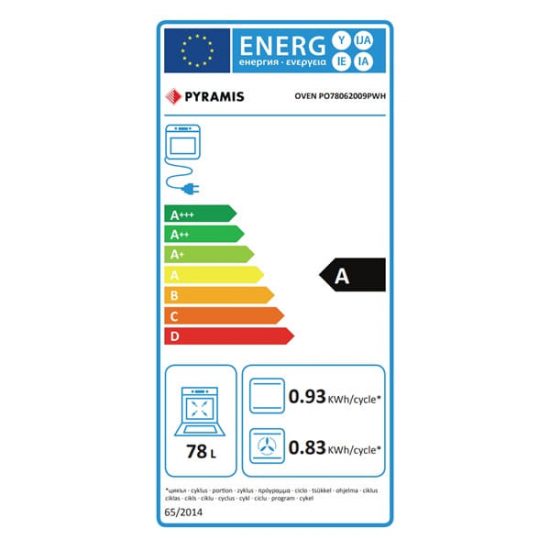 PYRAMIS Φούρνος Λευκός PO78062009PWH