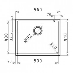 PYRAMIS Pyragranite Tetragon (50x40) 1B Graphite Carbon