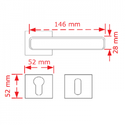 VIOBRASS SATA Ροζέτα 146x52x52mm
