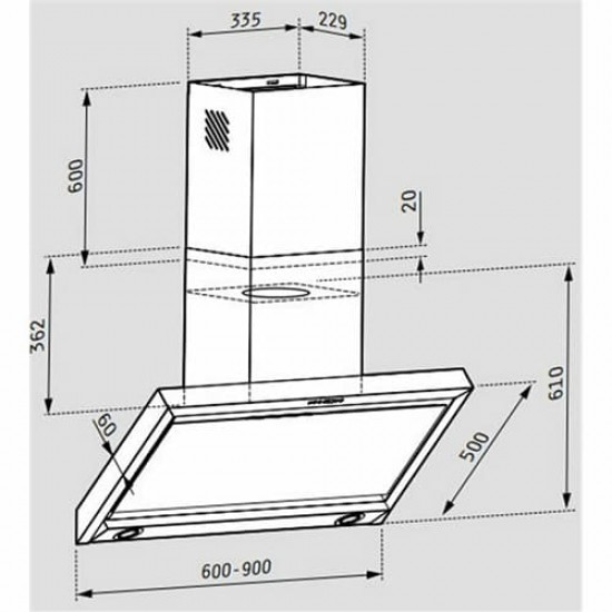 PYRAMIS Απορροφητήρας Specieto 60cm