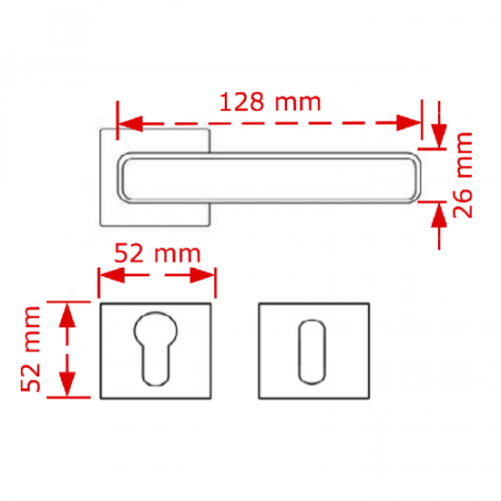 VIOBRASS TAU Ροζέτα 128x52x52mm