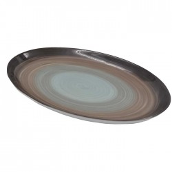 SIDIRELA ΠΙΑΤΟ ΟΒΑΛ ΜΙΚΡΟ Decoration E-4081 19cm ΚΑΦΕ SIDIRELA ΠΙΑΤΟ ΟΒΑΛ ΜΙΚΡΟ Decoration E-4081 19cm ΚΑΦΕ