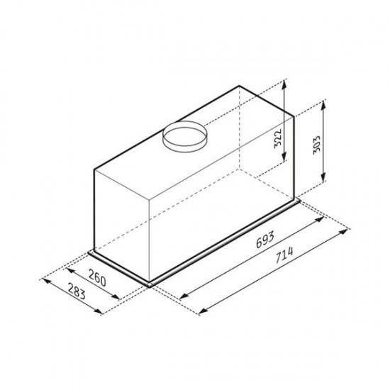 PYRAMIS Απορροφητήρας Τζάκι Plus EF  71cm